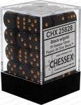 Chessex: Opaque 12mm D6 Block (36) - Black/Red