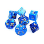 Chessex: Vortex 7-Die Set - Blue/Gold