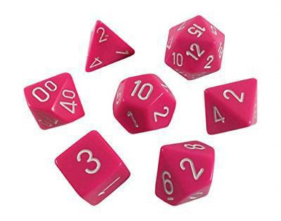 Chessex: Opaque 7-Die Set - Pink/ White
