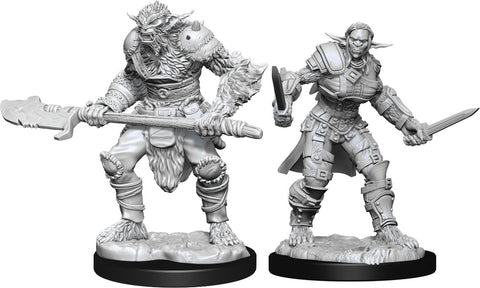 Dungeons & Dragons Nolzur's Marvelous Unpainted Miniatures: W15 Bugbear Barbarian Male & Bugbear Rogue Female