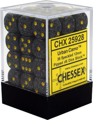 Chessex: Speckled 12mm D6 Block (36) - Urban Camo