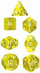 Chessex: Translucent 7-Die Set - Yellow/White