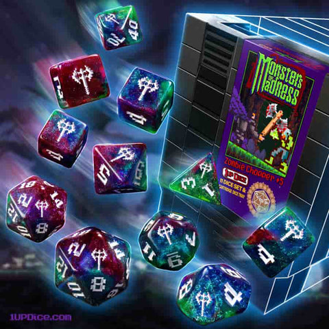 1UP Dice: Polyhedral Cartridge 7ct Sets: Zombie Chopper