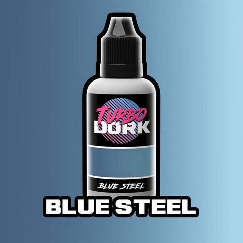 TURBO DORK: METALLIC ACRYLIC PAINT: BLUE STEEL (20ML BOTTLE) (TDK4451)