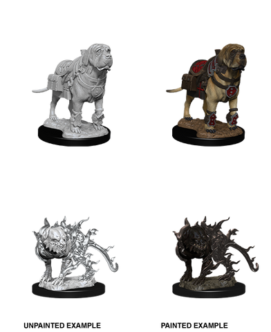 Dungeons & Dragons Nolzur's Marvelous Unpainted Miniatures: W11 Mastif & Shadow Mastif