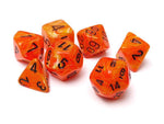 Chessex: Vortex 7-Die Set - Orange/Black