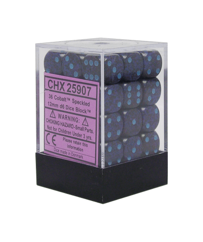 Chessex: Speckled 12mm D6 Block (36) - Cobalt