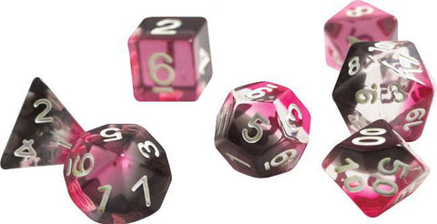 Sirius Dice: RPG Set - Pink, Clear, Black