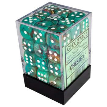 Chessex: Marble 12mm D6 Block (36) - Oxi Copper