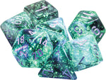 Chessex: Borealis 7-Die Set - Light smoke/Silver