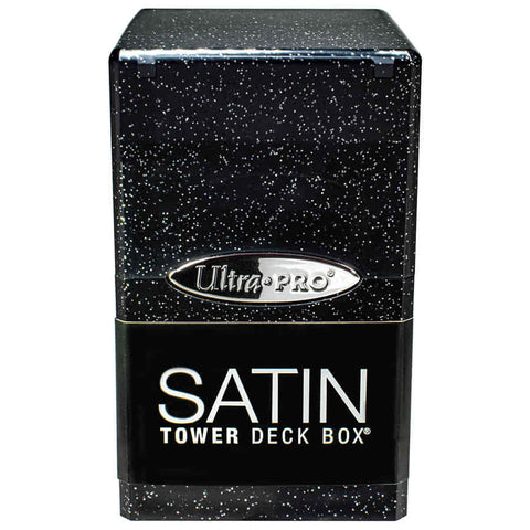 Satin Tower Glitter Black