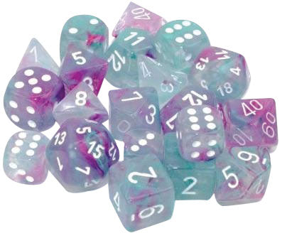 Chessex: Nebula 7-Die Set - Luminary Wisteria/White